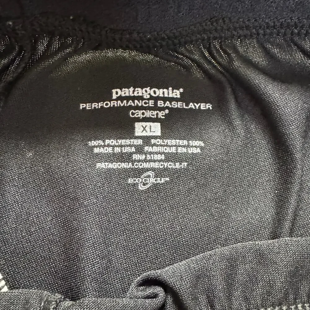 Patagonia Capilene Base Layer Pants Womens XL Hiking Ski Camping Black - Picture 7 of 9
